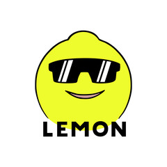 Lemon with sunglasses draw