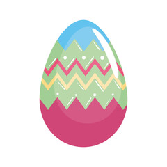 happy easter season green and pink egg painted vector illustration design