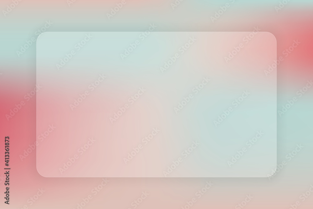 Aufkleber abstract gradient background. transparent frame in glass morphism style