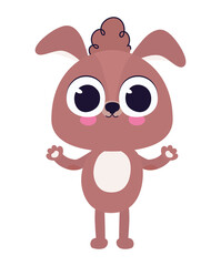 cute puppy over a white background