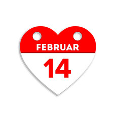 Valentine's Day. Postcard, calendar. illusrtation