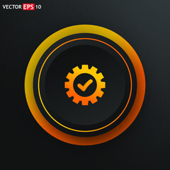 Fototapeta premium Execution flat sign. Single flat icon on blackbackground.