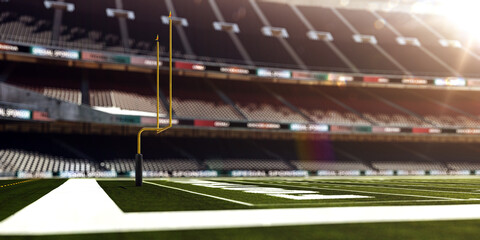 Fototapeta premium Empty American football soccer stadium