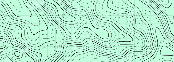 Topographic map background. Line topography map contour background, geographic grid. Abstract vector illustration.