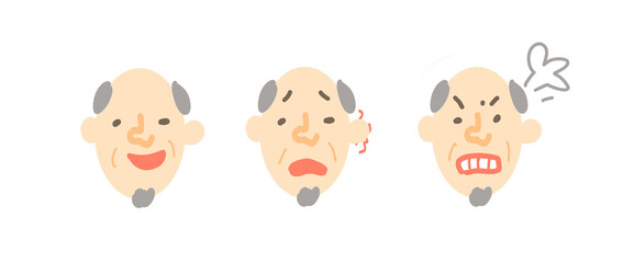 いろんな表情の顔3個セット