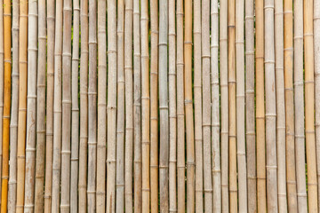 Beautiful exotic bamboo facade, detail.
