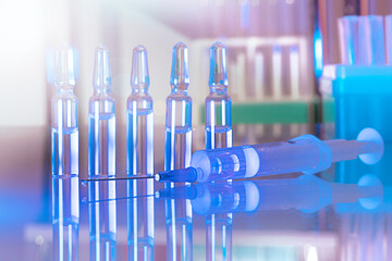 Hospital medical care diagnostics, ambulance and vaccination