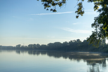 Danube river on the beautiful sunny day
