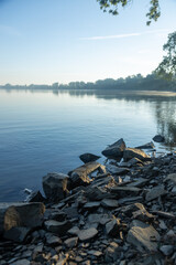 Danube river on the beautiful sunny day