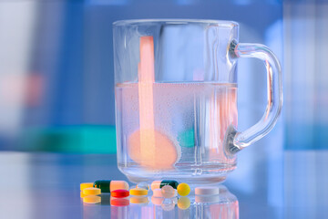 Hospital medical care diagnostics, ambulance and vaccination