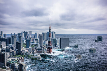 東京の津波イメージ