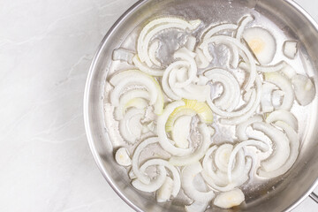 Sliced Onions ready for frying and cooking
