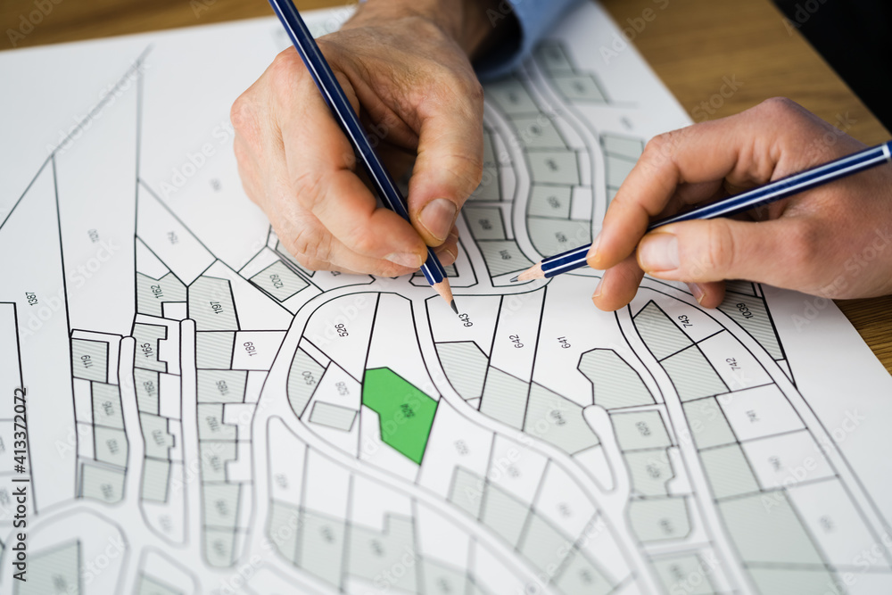 Poster Land Plot And Building Map