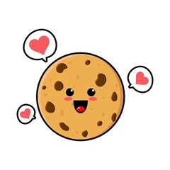 cute cookies cartoon mascot character