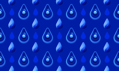 water drops on blue background