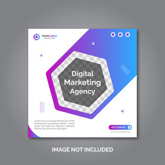 Corporate and digital business marketing promotion post design or social media banner