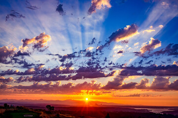spectacular seattle sunset