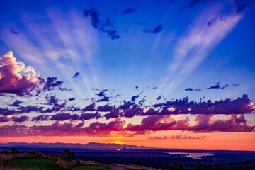 Obraz premium spectacular seattle sunset