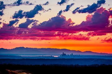 spectacular seattle sunset