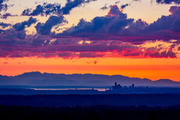 spectacular seattle sunset