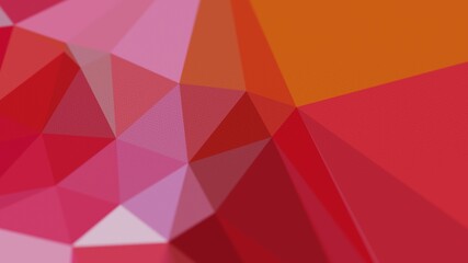 3d Triangle Abstract Minimal Background in Pink and Red Color Transitions