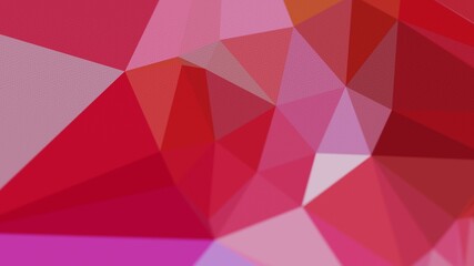 3d Triangle Abstract Minimal Background in Pink and Red Color Transitions