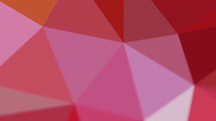 3d Triangle Abstract Minimal Background in Pink and Red Color Transitions