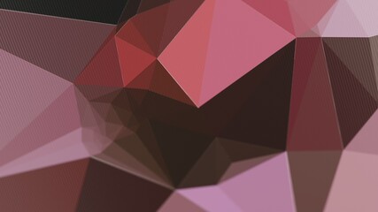 3d Triangle Abstract Minimal Background in Rose Red and Earthy Color Tone