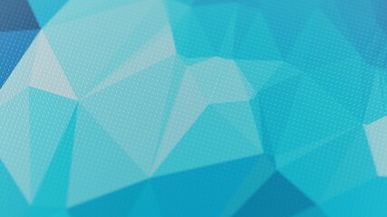 Obraz premium 3d Triangle Abstract Minimal Background in Blue Color Transition and Dotted Pattern Overlay