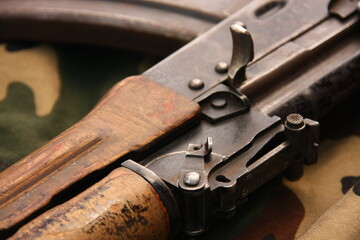 close up of an gun
