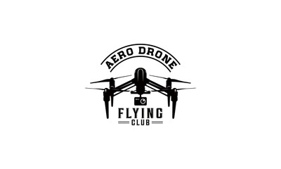 drone logo illustration on white background