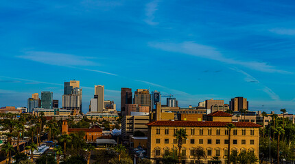 Obraz premium Various skyline views in downtown Phoenix Arizona