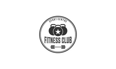 logo for fitness in white background