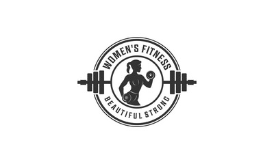 logo for fitness in white background