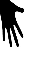 シンプルな手の平のシルエット