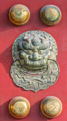 China, Beijing. Forbidden City's imperial dragon.