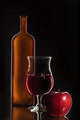 Apple, Glass And Juice