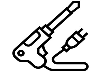 drill machine vector glyph flat icon for apps and website