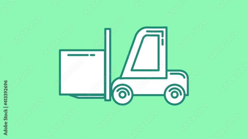 Poster loader line icon on the alpha channel
