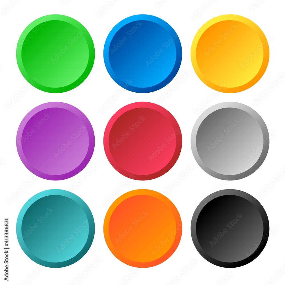 Aufkleber multi color 3d circle icon background for web or print design element