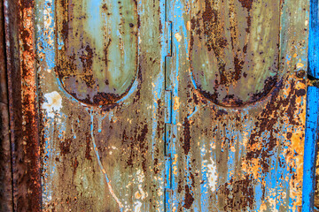 Ukraine, Pripyat, Chernobyl. Rusted remains, peeling paint.