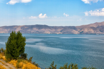 Landscape of Lake Sevan, Gegharkunik Province, Armenia