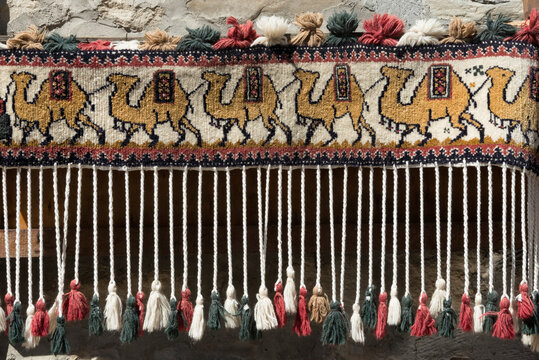 Tassels of a curtain, Lahij village on the southern slopes of Greater Caucasus, Ismailli region, Azerbaijan