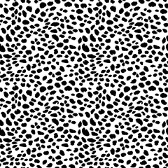 Abstract modern leopard seamless pattern. Animals trendy background. Black and white decorative vector illustration for print, card, postcard, fabric, textile. Modern ornament of stylized skin.