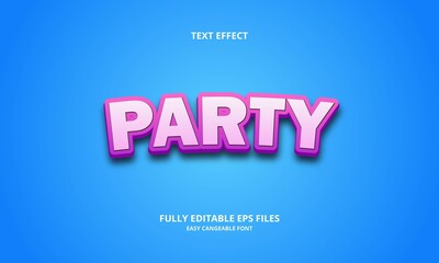 party style editable text effect	

