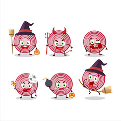 Halloween expression emoticons with cartoon character of slice of beet