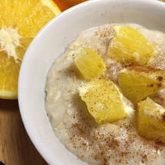 oatmeal with orange and cinnamon