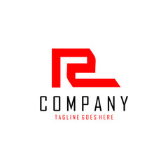 Obraz premium red letter R logo vector