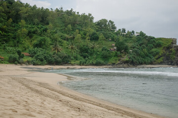 Beautiful view of Siung Beach in Gunungkidul, Indonesia (Pantai Siung, Gunungkidul, Yogyakarta)