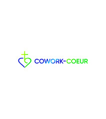 COWORK-COEUR logo template, vector logo for business and company identity 